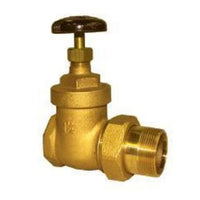 9107F-114 | Radiator Valve Straight Steam 1-1/4 Inch Female x Male Brass | Red White Valve