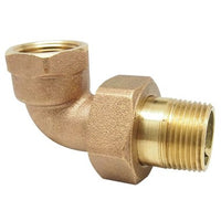 9150F-12 | Union Elbow 90 Degree Radiator 1/2 Inch Bronze Female x Male | Red White Valve