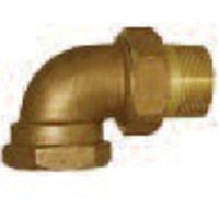 9150F-114 | Union Elbow 90 Degree Radiator 1-1/4 Inch Bronze Female x Male | Red White Valve