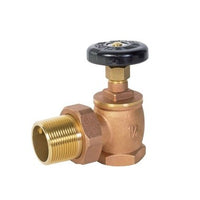 BARVY-0500 | Angle Valve BARVY Brass Heavy Pattern 1/2 Inch Female x Male Union Steam Radiator with Nut and Tailpiece | Matco-Norca