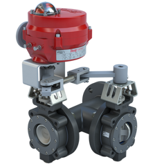 Bray MKL3-5025/70-24-0081H 2.5" 3-Way Lugged Butterfly valve High Performance | ANSI Class 150 | CS body | CV 160 | 24 VAC/DC | Two position | 800 lb-in | NEMA 4 | Heater | Blackhawk Supply