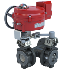 Bray MKL3-3040/70-24-0201SVH-BBU 4" 3-Way Lugged Butterfly valve High Performance | ANSI Class 150 | CS body | CV 250 | 24 VAC/30VDC | Modulating | 2000 lb-in | NEMA 4 | Heater | & Battery Backup unit | Blackhawk Supply