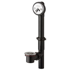 Gerber 41-610 Waste and Overflow Assembly Trip Lever with Drain in Tee Chrome 1-1/2 Inch ABS Domed for Tub | Blackhawk Supply