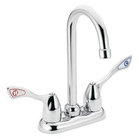 8938 | Bar Faucet M-Bition Centerset 4 Inch Spread Wrist Blade Chrome 1.2 Gallons per Minute | Moen