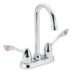 Moen 8938 Bar Faucet M-Bition Centerset 4 Inch Spread Wrist Blade Chrome 1.2 Gallons per Minute | Blackhawk Supply
