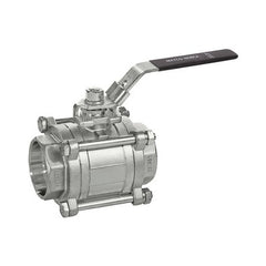 Svf Valves 30SSSW-1 Ball Valve 30SS 1 Inch Socket Weld 316 Stainless Steel Full Port 1000WOG Locking Lever 3 Piece | Blackhawk Supply