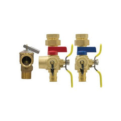 Webstone H-34443WPR Tankless Valve Kit EXP E2 with Pressure Relief Valve Lead Free 3/4 Inch FNPT x PEX F1960 High-Flow Hose Drain/Pressure Relief Valve Outlet | Blackhawk Supply
