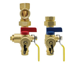 Webstone H-85443WPR Tankless Valve Kit E3 with Pressure Relief Valve Lead Free 3/4 Inch Press x FIP Union High-Flow Hose Drain/Pressure Relief Valve Outlet/Adjustable Packing Gland | Blackhawk Supply