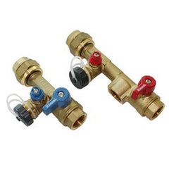 Rinnai MIVK-T-LW Valve Kit Inline Isolation Lead Free Brass 3/4 Inch Female MIVK-T-LW Includes 2 Unions 2 Ball Valves 2 Drain Valves 1 Pressure Relief Valve for Water Heater | Blackhawk Supply