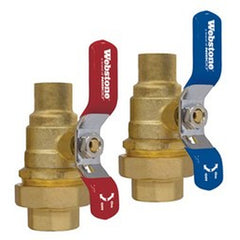 Webstone H-50423W-RB Tankless Valve Kit EXP Union Ball Lead Free 3/4 Inch Female Union x Sweat Includes Wing Handle Adjustable Packing Gland | Blackhawk Supply