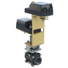 Bray BV150-CS3-20/DM24-280-D 1.5" | 3 piece design threaded ball valve | CS | CV 8.36 | Normally Open | Damper & Valve actuator | 24 Vac/dc | 280 lb-in | modulating | Non-Spring Return | dual | Blackhawk Supply