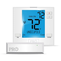 Pro1Iaq T731W Thermostat 24 Volt 2 Heat/1 Cold Heatpump 1 Heat/1 Cold Conventional Non-Programmable White 41-95 Degrees Fahrenheit Wireless PTAC 7 Inch Display | Blackhawk Supply