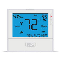 T855I | Thermostat 24 Volt 4 Heat/2 Cold Heat Pump 2 Heat/2 Cold Conventional 5/2 Day or Programmable White 41-95 Degrees Fahrenheit WiFi 8 Inch Display | Pro1Iaq