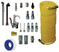 87412 | 20 PIECE AIR ACCESSORY SET, Pneumatics, Pneumatic Accessories, Air Accessory Sets | Midland Metal Mfg.