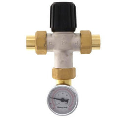 RESIDEO AM100C1070-USTGLF Mixing Valve AM-1 with Temperature Gauge 1/2 Inch Lead Free Union 150 Pounds per Square Inch 70-120 Degrees Fahrenheit | Blackhawk Supply