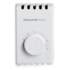 HONEYWELL HOME T410A1013/U Thermostat T410A Non-Programmable Electric Heat SPST 120/208/240/277 Volt 1 Heat White 40-80 Degrees Fahrenheit | Blackhawk Supply