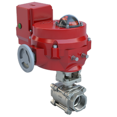 Bray BV75-SS3-06C/70-24-0081H-BBU 3/4" | 3 piece design threaded ball valve | SS | CV 7.3 | Normally Closed | 24 VAC/30VDC | Two position | 800 lb-in | NEMA 4 | Heater | & Battery Backup unit | Blackhawk Supply