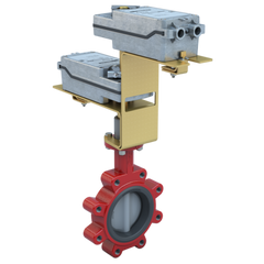 Bray 3LNE-04S2C/DS24-180-T-D 4" Lugged Butterfly Valve Resilient | ANSI Class 125/150 | DI body | NDI Disc | CV 740 | Normally Closed | 24 VAC/DC | 177 lb-in | on/off or floating | Spring Return | Dual | Blackhawk Supply