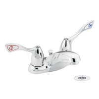 8810 | Lavatory Faucet M-Bition Centerset 4 Inch Spread 2 Wrist Blade Chrome 1.2 Gallons per Minute Low Arc Grid | Moen