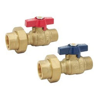 3300AB-34 | Tankless Valve Kit Union Body Lead Free Brass 3/4 Inch Female x Sweat | Red White Valve