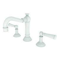 2470/52 | Lavatory Faucet Jacobean Widespread 8 to 20 Inch Spread 2 Lever ADA Matte White 1.2 Gallons per Minute Brass Spout Height 4-3/16 Inch | Newport Brass