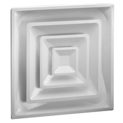 Hart & Cooley HVSW Diffuser Fixed Pattern 23-3/4 x 23-3/4 Inch Steel Steel Bright White Fixed Core with 1-1/4 Inch Fin Spacing 360 Degree | Blackhawk Supply