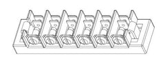 Lennox 95M41 Lennox 100615-06 Terminal Strip, 6 Place, (2) 1/4" QC Tabs/Pole, (W x L): 0.925 x 3.929 In | Blackhawk Supply
