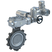 MKL2-C163/AU-4068SV | 2 Way High Performance Butterfly Valve | Seat Retainer Downstream | 16 Inch | 120V Non Spring Return Actuator | Bray
