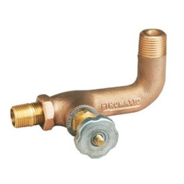 Firomatic 12650 Valve Fusible Tank 90 Degree Outlet with Side Handle 1/2 x 3/8 Inch Male NPT x Male NPT Brass 12650 | Blackhawk Supply