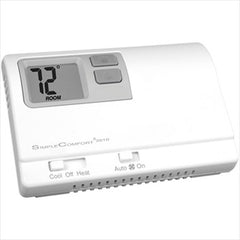 ICM Controls SC2010L Thermostat Simple Comfort Non-Programmable Dual Power Backlit 1 Heat/1 Cool or Heatpump 45-90 Degrees Fahrenheit | Blackhawk Supply