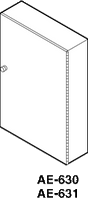 AE-631 | AE-600 Series Control Cabinet, 24 in. x 32 in. x7 in., Single, Continuously Hinged Door | Schneider Electric