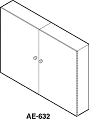 Barber-Colman AE-632 Charcoal Gray Control Cabinet, 42"W x 36"H x 7"D, Double, Continously Hinged Door | Blackhawk Supply