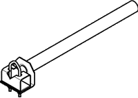 AM-676 | SmartX, Damper Actuator Accessory, Universal Shaft Extension, 9-1/2 in length | Schneider Electric