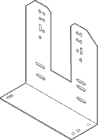 AM-760 | SmartX, Damper Actuator Accessory, Slotted L Mounting Bracket, for Mx4x-707x & Mx4x-715x, AM-690 or AM-691 required | Schneider Electric