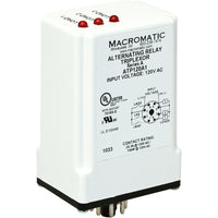 ATP120A1 | Triplex Alternating Relay | | 120VAC | (3) 3 Amp SPNO | 8 pin | Macromatic