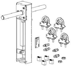 Schneider Electric AV-607-1 Linkage for single or dual SmartX Actuator spring return and non-spring return actuators to VB-9xxx and VB-8xx3 globe valves | Blackhawk Supply