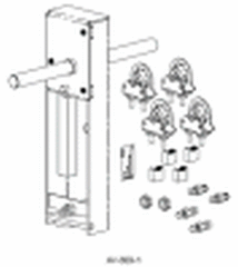 Schneider Electric AV-609-1 SmartX Actuator Mounting Linkage for One or Two Actuators on 6 in VB-8xx3 and 5 and 6 in VB-9313 Flanged Globe Valves | Blackhawk Supply