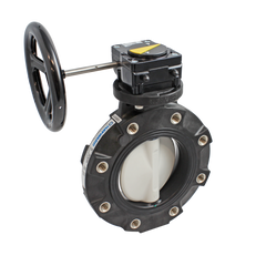 Hayward BYV22025A0NKI00 2-1/2" Butterfly Valve w/CPVC Body - Lugged; CPVC Disc; NITRILE liner & seals; Actuation ready | Blackhawk Supply