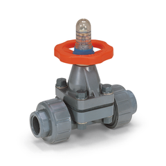 Hayward DAB2012UFF 1-1/4" CPVC Diaphragm Valve w/FPM Diaphragm; FPM Seals; socket/threaded end connections | Blackhawk Supply