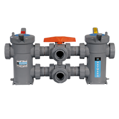 Hayward DB1300F 3" PVC Duplex Basket Strainer w/FPM o-rings; flanged end connections | Blackhawk Supply