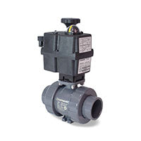 Hayward ECPTBH210STV Actuated 1" CPVC TBH Srs Ball Valve w/FPM seals, SOC/THD, ECP Act. w/ man. override, pos. LED & 4 limit switch incl. | Blackhawk Supply