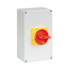 C3 Controls EDS2-325-PC-GRY EDS2-325-PC-GRY - ENCLOSED IEC NON-FUSED DISCONNECT SWITCH 25A, 3 POLE POLYCARBONATE ENCLOSURE RED/YELLOW OPERATING HANDLE | Blackhawk Supply