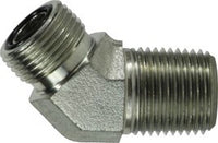 FS250388 | 13/16-16X1/2 (M ORFS X M NPT 45 ELBOW), Hydraulic, O-Ring Face Seal Adapters, O Ring Face Seal to Pipe Elbow 45 | Midland Metal Mfg.