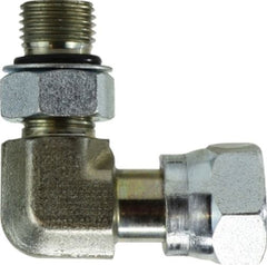 Midland Metal Mfg. FS680966 9/16-18X11/16-16 (M ORB X F ORFS 90 EL)B CONN, Hydraulic, O-Ring Face Seal Adapters, Straight Thread Swivel Nut Elbow | Blackhawk Supply