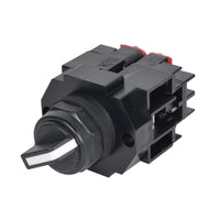 HSSO2-SLGY-CBFSR/CBFSR | HSSO2-SLGY-CBFSR/CBFSR - 30mm Non-Illuminated Selector Switch, 2-Pos./Maintained, Black Polyester Clamp Ring, Lever Handle, Grey, NO&NC, NO&NC | C3 Controls