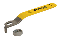 Jomar 100-108SH Stainless Steel Handle and Nut for JF-100 Series | Fits any JF-100T/S, T/S-110, T-100HF, S-100HS, C-402, T/S-422G, T-423G | For Sizes: 1-1/4" - 2” | Blackhawk Supply