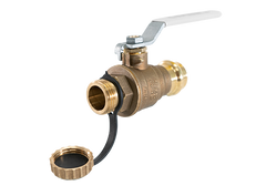 Jomar 100-774G JP-100HCG | 3/4" | Full Port, 2 Piece, Press Connection, Dezincification Resistant Brass, with 3/4 hose | Blackhawk Supply