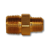 LF123-64 | 3/8MPT X 1/4MPT LF HEX NIPPLE MAF/USA Mid-America Fittings Made in USA | Midland Metal Mfg.