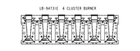 58L70 | LB-94731E 6 CLUSTER BURNER ASSY | Lennox