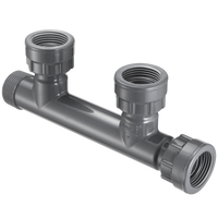 MA0101-010-2 | 1 PVC 2-PORT MNIFLD TEE SWVLXMIPTX2-SWVL | (PG:19) Spears